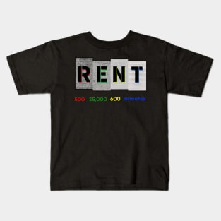 Rent Lyrics Kids T-Shirt